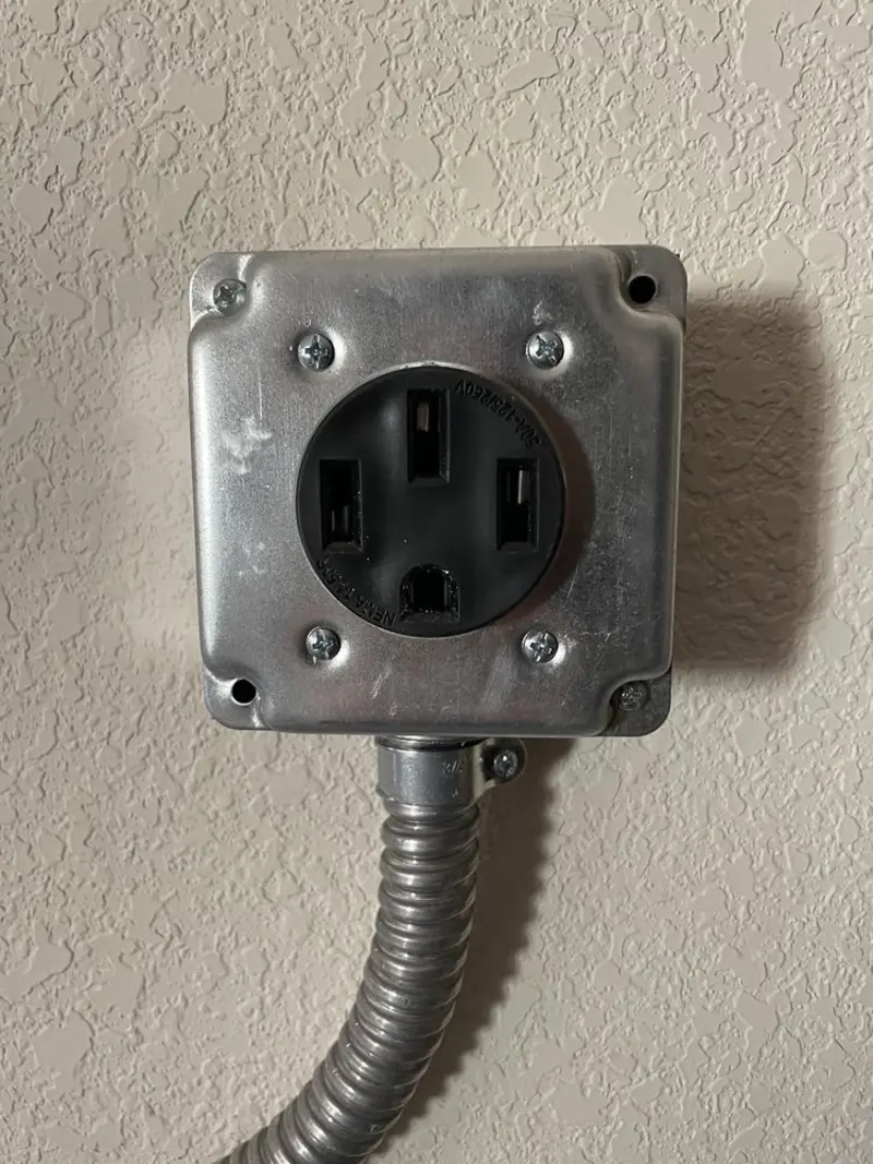 NEMA 14-50 outlet installed for Electrical Panel Upgrade in Choccolocco
